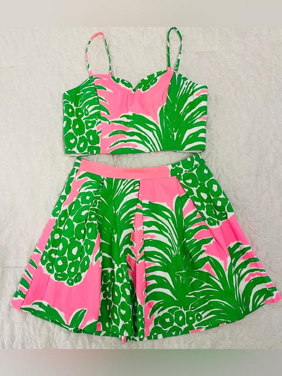 Lilly Pulitzer Dresses & Skirts - RARE! Lilly Pulitzer Parfait 2 piece Set Pink Flamenco Pineapple (Flawed)